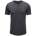 thumbnail image 1 of Chemises pour Hommes, Hauts Ajustés à Manches Courtes Col Rond Blouses à Manches Courtes Col Rond, 1 of 5