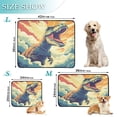 thumbnail image 3 of Qxltty Illustration Of Dinosaur Roaring To The Sky Cat litter Pads Pet Set of 3 Diaper Mats Center Anti-leakage Layer Absorbent Soft and Comfortable, 3 of 7