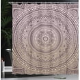 thumbnail image 3 of Ambesonne Mandala Shower Curtain, Abstract Floral Folk Design, 69"Wx75"L, Pale Mauve, 3 of 4