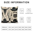 thumbnail image 5 of Ollo0ord Horse Pillow Cover for Kids ,Retro Cow Skull Throw Cushion Cover Style Room Decor Cushion Case for and 20x20in, 5 of 5