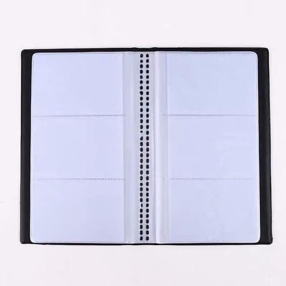 Professional Business Card Holder 90 Capacity Double Sided Card Book with Removable Pages and Neck Lanyard for Men Women Waterproof Leather Organizer Portfolio