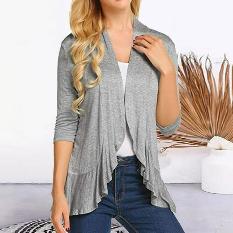 Casual Cage Sleeve Loose Cardigan Sweaters Casual Cage Sleeve Loose Cardigan Sweaters