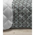 thumbnail image 3 of Botanical Down Alternative Comforter, Geometric Flower Leaves Motif in Vertical Ornamental Branches Pastel Monochrome, Microfiber Quilt for All Season, 5 Sizes, Salmon White, by Ambesonne, 3 of 3