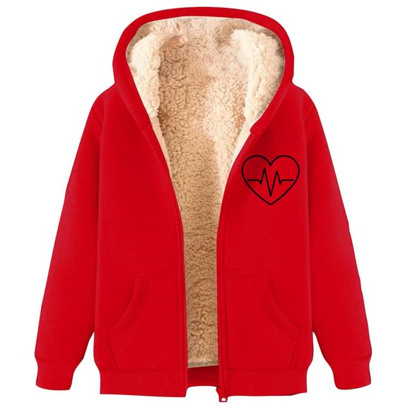 Womens Hoodie Sweatshirt Zip up Hoodie for Women Ladies Shirt Large Half Zipper Sweatshirt Women Womens Warm Shirts Jacket Hooded Sweater Hooded Sweater Zipper Warm Basic Jacket Sweat Red XL