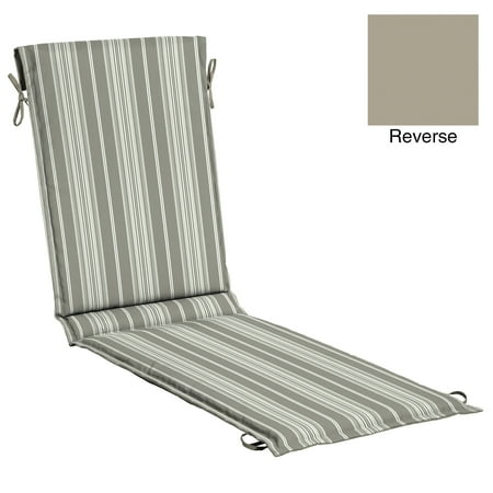 Cushion For Chaise Lounge Better Homes & Gardens Grey Stripe Outdoor 78 x 22 in. Sling Chaise Cushion w EnviroGuard ()