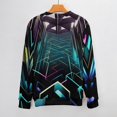 thumbnail image 3 of Geometric Lattice Fall Fashion 2024 Long Sleeve Crew Neck Business Casual Pullover Tops Trendy for Men And Women, 3 of 6