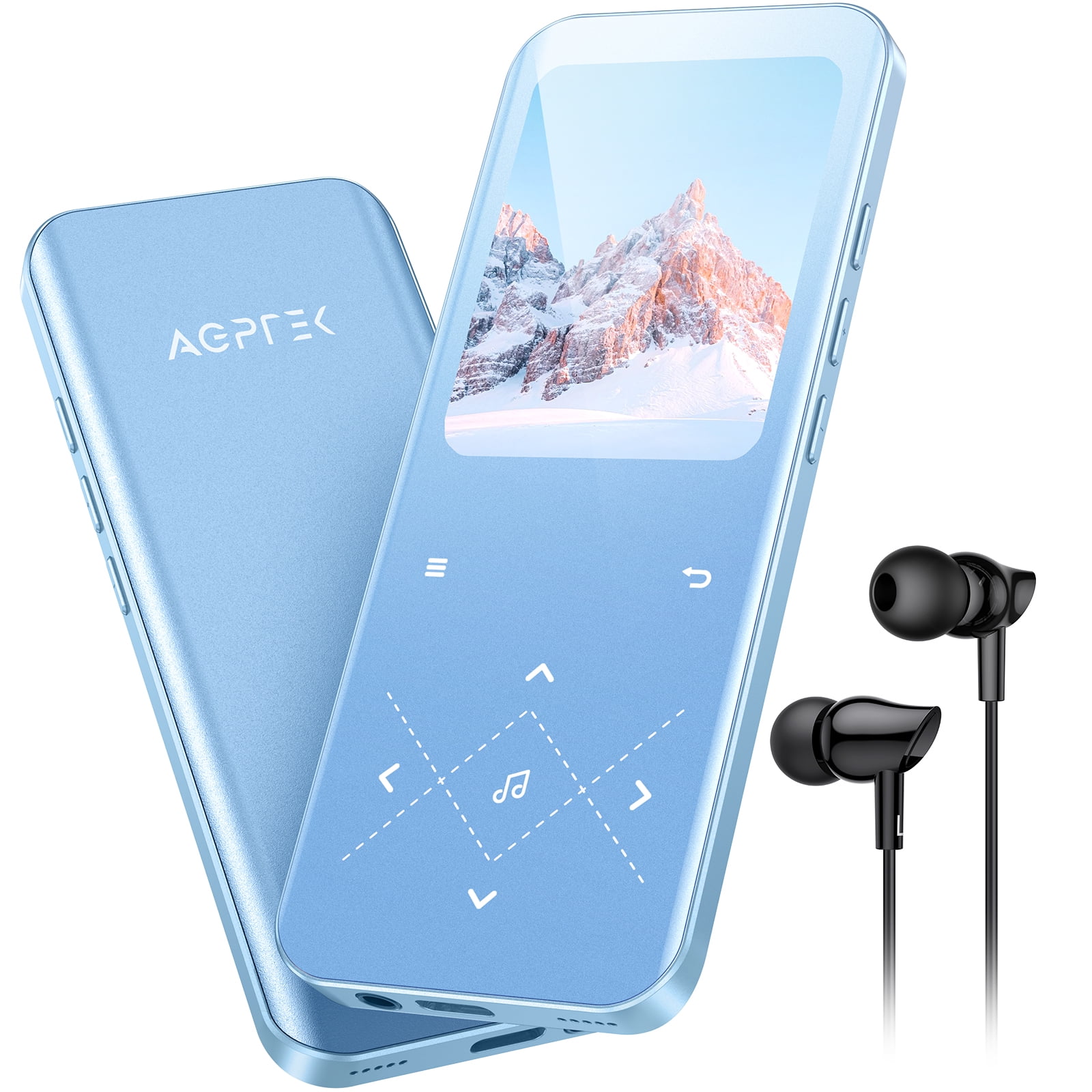 AGPTEK MP3 Player with Bluetooth 5.3, 32GB ModelA09X Blue
