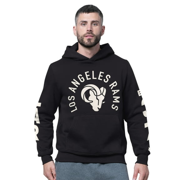 Men's Starter Black Los Angeles Rams Handoff Fleece Hoodie Sweatshirt