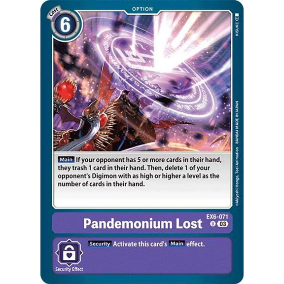 Digimon Infernal Ascension Uncommon Pandemonium Lost EX6-071