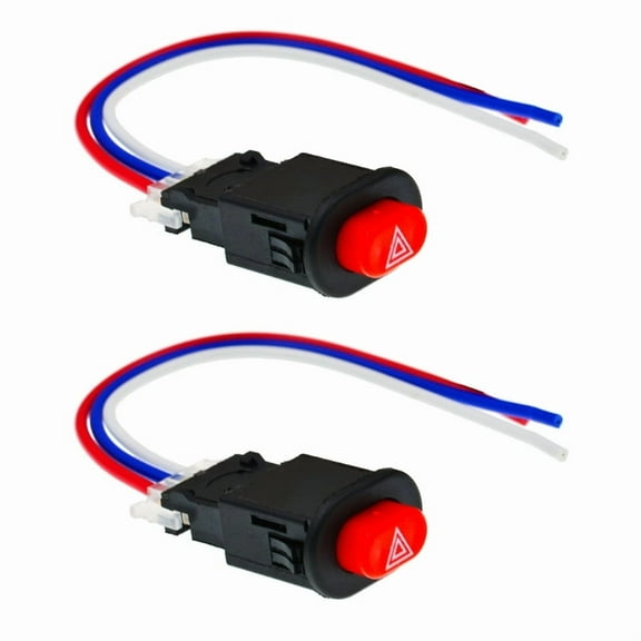 ROZYARD Hazard Warning Light Switch for Motorcycle 3 Wire Smart Hazard Light Switch Button Universal Fits