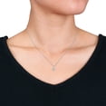 thumbnail image 5 of Everly Women's Aquamarine Sterling Silver Necklace, 5 of 5
