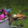 thumbnail image 2 of Birds Perched on Branches Flower Pot Hugger Figurines, Mini Resin Birds Sculpture Outdoor Statues Planter Pot Terrarium Fish Tank Edge Bonsai Craft Decor Fairy Garden Accessories, 2 of 8