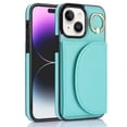 thumbnail image 3 of Wallet Case Compatible with iPhone 15 with Card Holder,RFID Blocking,360°Rotation Finger Ring Stand Leather Cover,Drop Protection with Magnetic Snap Phone Case iPhone 15, Green, 3 of 9