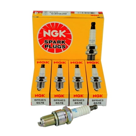 OEM NGK Spark Plugs for Lawn Mowers fits Many Engine Models 4 Pack / 6578 BPR4ES