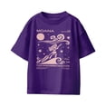 thumbnail image 2 of Disney Moana Ride Wave Pink Silhouette Youth T Shirt (Purple, XS-XL), 2 of 4