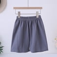 thumbnail image 3 of Girls Active Shorts Elastic Waistband Plain Shorts (Grey 15-16Years), 3 of 9