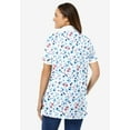 thumbnail image 2 of Woman Within Plus Size Perfect Printed Short-Sleeve Polo Shirt, 2 of 5