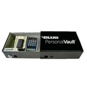 The Club Portable Security Lock Box with Poly Coated Steel Cable, 8.3 x 6 x 2.7, Black