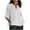 White, variant on QLEICOM Women Plus Size Cotton Linen Tops Summer Solid Loose Basic Tops Oversized 3/4 Sleeves T Shirt V Neck Tees Tops Blouses White XXL, US Size 12