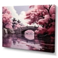 thumbnail image 2 of Designart "Cherry Blossom Pink Bridge Japon Art" Japanese Canvas Wall Art, 2 of 5