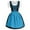 Blue, variant on AOMPMSDX Oktoberfest Womens Dresses Plus Size Square Neck Midi Dress with Apron Party 2PCS Set