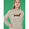 thumbnail image 2 of Image Conscious Birds On A Dachsund Hoodie Womens -Jay Fleck Designs, Female Casual Fit, 2 of 4