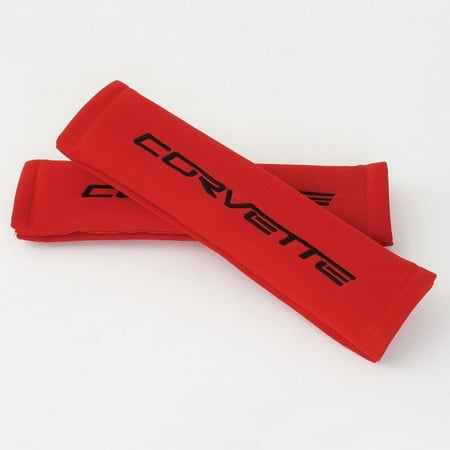 Corvette Seatbelt Harness Pad : 2005-2013 C6 (Red with (Best Aftermarket Seats For C6 Corvette)