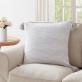 thumbnail image 2 of My Texas House Aster Woven Tassel Square Decorative Pillow Cover, 22" x 22", Grey, 2 of 4