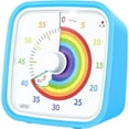 thumbnail image 1 of shiyou-Visual Timer with Protective Case, Rainbow Disk 60 Minute Countdown Timer for Kids and Adults, Silent Time Management Tool(Blue), 1 of 4