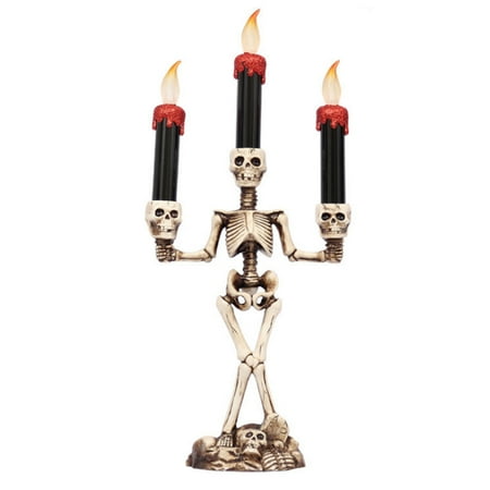 

Alexsix Halloween Candelabra LED Candles Flickering Light for Halloween Window Decor