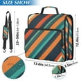 thumbnail image 2 of FORMRS Zipper Binder with Shoulder Strap 1.5-inch Ring 500 Sheet Capacity File Bag, Retro Stripes, 2 of 5