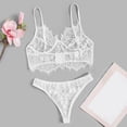 thumbnail image 2 of Sngxgn Strappy Cutout, Sheer Stretchy High Waist Skirt Garter Set (White,S), 2 of 5