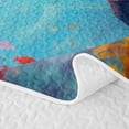 thumbnail image 5 of Erosebridal Ocean Dog Bed Spread Queen, Sea Pet Queen Coverlet Set, Polka Dots Reversible 3pcs, 1 Quilt and 2 Pillowcases, 5 of 7