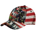 thumbnail image 3 of Lotusprinthandmade Custom Name Firemans 9/11 Patriot Day Memorial America Flag Classic Baseball Cap, 3 of 7
