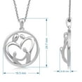 thumbnail image 2 of Jewelili Sterling Silver Parents and Two Children Family Pendant Necklace, 18" Cable Chain, 2 of 12