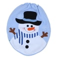 thumbnail image 2 of Juegos De Baño Navideños 1 funda para asiento de inodoro, decoración navideña, funda para inodoro de Navidad (muñeco de nieve azul) Wdftyju Libre de BPA, 2 of 8