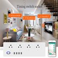 thumbnail image 4 of Smart Power Strip, WiFi Surge Protector with 4 Individually Controlled AC outlets and 4 USB Ports, Works with Alexa & Google Home, Voice Control & Remote Control, ETL & FCC Certified, 4.9Feet, 10A, 4 of 9