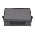 thumbnail image 4 of Household Essentials Charger Plate Storage Box, Holds 12 Charger Plates with Felt Protectors, Windowed Clear Front Panel, Sturdy Siding with Handles, Fully Removable Lid, Gray, 4 of 7