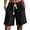 Black, variant on Men's Summer Beach Shorts Elastic Waist Drawstring Casual Bermuda Shorts with Pockets
