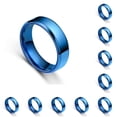 thumbnail image 2 of Qarigey Anillo de banda Unisex aniversario escuela estética mujeres hombres mano joyería noche vacaciones regalos personalizados azul tamaño Type2 NO2, 2 of 6