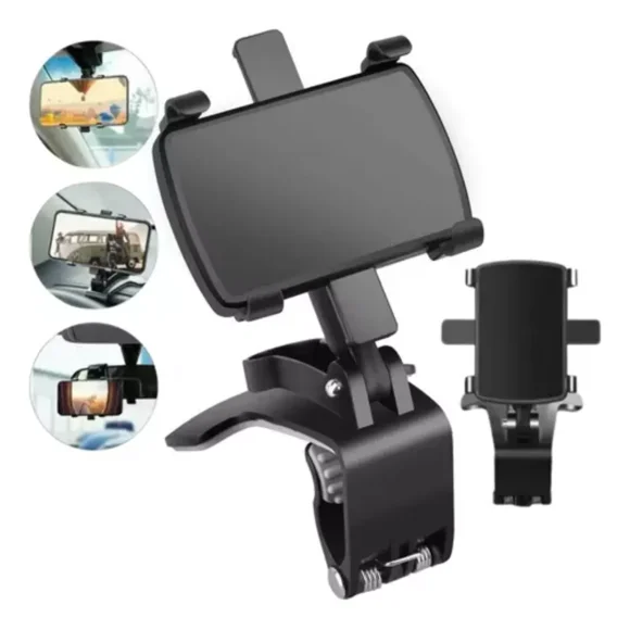 Soporte Telefono Coche Clip Porta Celular Manos Libres 1pz F