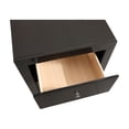 thumbnail image 4 of Homestock Mediterranean Magic Nightstand - Dovetailed Drawers for Bedroom Storage, Stylish Nickel Hardware, Painted Nightstand, Floor Mountable-Color:Black,Size:2 Drawer, 4 of 7
