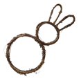 thumbnail image 4 of Guirnalda de adorno de conejo tejido de ratán, base para adorno de Pascua, decoración de escritorio de conejo de Pascua, 4 of 5