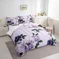 thumbnail image 3 of Feelyou Dreamy Purple Floral Twin Bedding Sets 7-Piece for Women, Fashion Plant Botanical Bedding Comforter Set, Southwestern Reversible Sheet Sets, Lightweight Room Decor, 3 of 7
