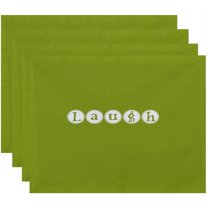 Simply Daisy 18" x 14" Laugh Word Print Placemat