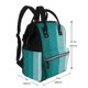 thumbnail image 2 of Disketp Teal Color Mochila de Pañales de Gran Capacidad con Múltiples Bolsillos, Mochila de Viaje Multifuncional para Bebé, Unisex, Moderna y Resistente, 2 of 6