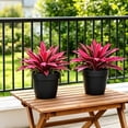 thumbnail image 3 of Artificial Tropical UV Resistant Large Outdoor Boston Ferns Potted Realistic Agave Hostas Greenery Patio Outside Shrubs Flower Grass Front Porch Decor,1Pack, 3 of 12