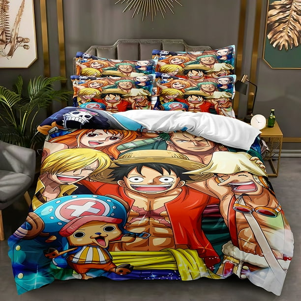 Anime One Piece Luffy Twin Size Bedding Sets for Fans Kids Children