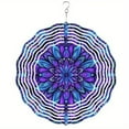thumbnail image 3 of BohemianAuraGifts Bohemian Mandala Wind Spinner | Vibrant Metal Design | All - Season Outdoor Decor for Patio Garden & Balcony, 3 of 6