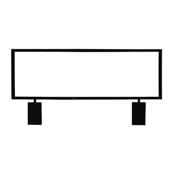 22" x 7" Horizontal Metal Grid Sign Holder, Black